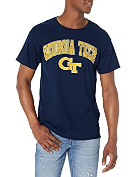 【中古】【輸入品 未使用】Georgia Tech Yellowjackets大人用アーチ ロゴソフトスタイルGameday Tシャツ ネイビー S ブルー