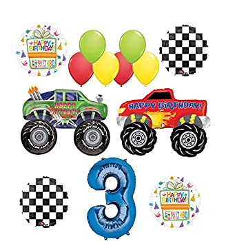 【中古】【輸入品・未使用】Monster Truck Party Supplies 3rd誕生日バルーンブーケデコレーション