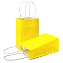 【中古】【輸入品・未使用】Azowaギフトバッグクラフト紙バッグハンドル付きパーティーSupplies イエロー Gift Bag Mini Yellow 25