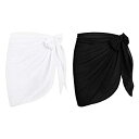 【中古】【輸入品・未使用】Zando レディース 水着 カバーアップ ビーチカバーアップ セミシアー サロン 水着 カバーアップ ショート水着 ビキニ ラップス...