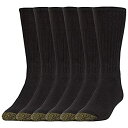 【中古】【輸入品・未使用】Gold Toe メンズ ハリントン クルーソックス マルチペア, ブラック(6組), X-Large