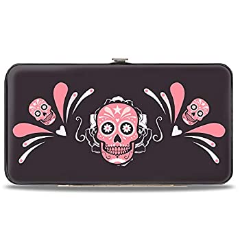 【中古】【輸入品・未使用】Buckle-Down ジュニア ヒンジ財布 シュガースカル グレー/ピンク マルチカ..