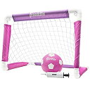 yÁzyAiEgpzFranklin Sports Kids Soccer Goal with Ball and Pump ? 24inch x 16inch Folding Goal ? Great for Backyard or Indoor Play ? Pink/Purple