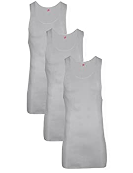 【中古】【輸入品・未使用】Hanes Men's Tall Man Ribbed Tank Top (Pack of Three), Grey Heather,...