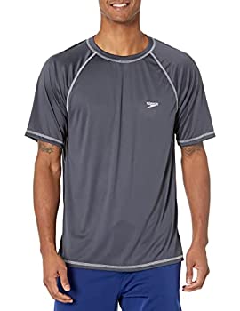 yÁzyAiEgpzSpeedo Men's Easy Short Sleeve Swim Tee, Granite, Large