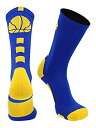 【中古】【輸入品・未使用】MadSportsStuff バスケットボールのロゴ スポーツクルーソックス S ブルー