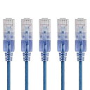 【中古】【輸入品・未使用】Monoprice Cat6Aイーサネットネットワークパッチケーブル - 25フィート - ブルー5パック、10G - SlimRun...