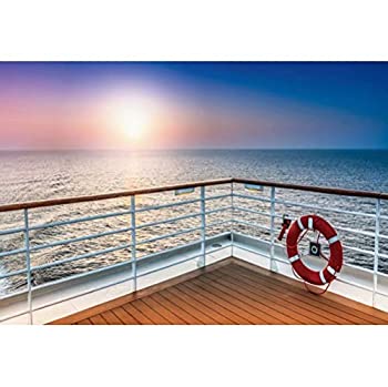 【中古】【輸入品・未使用】DASHAN 7 x 5フィート クルーズ船 背景 海 誕生日 パーティー 海水 太陽 クルーズ海 旅行 海洋テーマ 休日 ポートレート 写真背景 子供 大人 マ