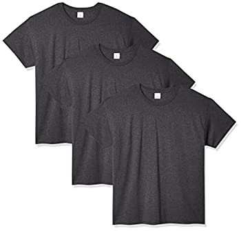 Hanes Men's EcoSmart T-Shirt (Pack of 6), Charcoal Heather, Large