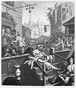 【中古】【輸入品・未使用】Posterazzi N'Beer Street And Gin Lane.スチール彫刻 C1860 After The Original by William Hogarth(1697-..
