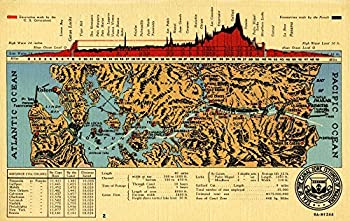 【中古】【輸入品・未使用】1944年からのパナマ運河の地図は、カート・テヒ&カンパニーによるポスター..