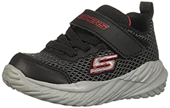 【中古】【輸入品・未使用】Skechers ユニ 子供用 ヒューズ トレッド-ニトロトレック スニーカー, ブラック/グレー/レッド, 11 Little Kid