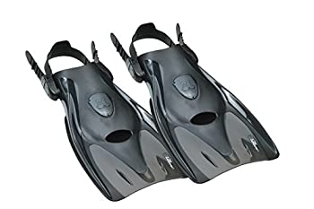 【中古】【輸入品・未使用】TUSA Reef Open Heel Tourer Snorkel Fin With Adjustable Silicone Strap (Black, Small) by Tusa