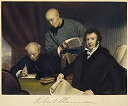 yÁzyAiEgpzo[gE\ (1782-1834) Nmorrison And His Chinese Assistants Translating The Bible Into Chinese Stipple Engraving 1846 After The
