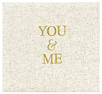 【中古】【輸入品・未使用】MCS You & Me リネン ゴールド刺繍フォトアルバム アイボリー