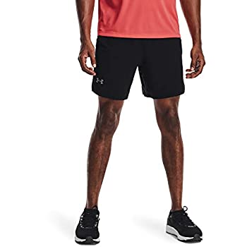 šۡ͢ʡ̤ѡUnder Armour Men's Launch Stretch Woven 7-Inch Shorts, Black/Reflective, 3XL