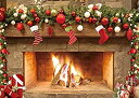 【中古】【輸入品・未使用】LTLYH 8x6フィート クリスマス暖炉テーマ背景 メリークリスマスイブ フォトスタジオ背景 クリスマスツリー クリスマスギフト背景 写真用背景 109