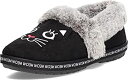【中古】【輸入品・未使用】Skechers Women's, BOBS Too Cozy - Meow Pajamas Slipper - Wide Width Black 9 W