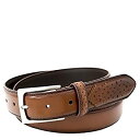 【中古】【輸入品・未使用】Florsheim 32mm ウィングチップ レザーベルト, コニャック, 34(4)