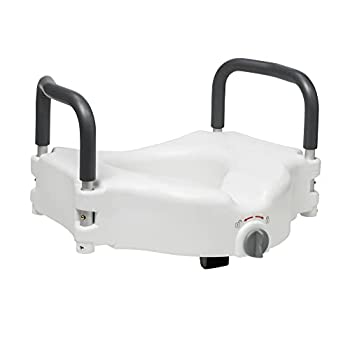 【中古】【輸入品・未使用】Drive Medical Elevated Raised Toilet Seat with Removable Padded Arms, ..