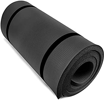 【中古】【輸入品・未使用】(Black) - Yoga Cloud Ultra-Thick 2.5cm Yoga and Exercise Mat with Shoulder Sling Non-slip, Moisture-resistant, and Cushioned Yoga, Pila