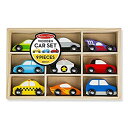 【中古】【輸入品・未使用】Melissa & Doug Wooden Cars Vehicleセットin木製トレイ