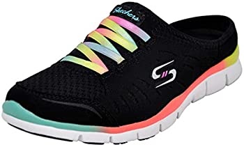 yÁzyAiEgpzSkechers Sport Women's No Limits Slip-On Mule Sneaker, Black Multi, 7.5 Wide