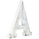 【中古】【輸入品・未使用】アンティーク調ホワイトアルファベット壁飾り/ Free StandingモノグラムLetter 