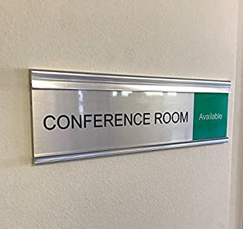 【中古】【輸入品・未使用】モダン サテン アルミニウム 会議室スライダー ネームプレートホルダー 8イ..