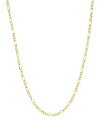 【中古】【輸入品・未使用】MCS Jewelry 10カラット イエローゴールド 中空フィガロチェーンネックレス (16インチ~20インチ)(4)