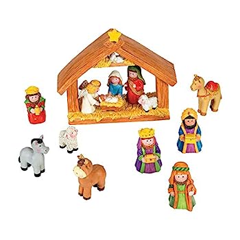 【中古】【輸入品・未使用】Fun Express Mini Christmas Nativity Set Stable with Jesus Mary Joseph Wisemen - 9 Pieces 【中古】【輸入品・未使用】Fun Express Mini Christmas Nativity Set Stable with Jesus Mary Joseph Wisemen - 9 Pieces
