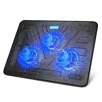 【中古】【輸入品・未使用】ノートパソコン冷却パッド、TeckNetポータブルスリム静かなUSB電源ノートパソコンノートブッククーラー冷却パッドスタンドChill Mat with 3ブル