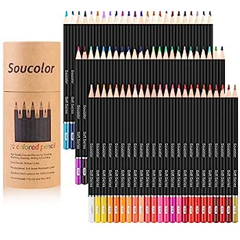 【中古】【輸入品・未使用】Soucolor 72色 色鉛筆、ソフトコア、大人の塗り絵のた...