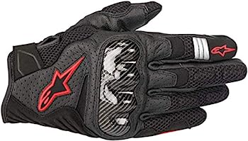 【中古】【輸入品・未使用】alpinestars(アルパインスターズ)バイクグローブ ブラック/レッドフロー (サイズ:M) SMX-1 AIR V2グローブ0518 1694470402(2.0)