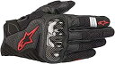 【中古】【輸入品・未使用】alpinestars(アルパインスターズ)バイクグローブ ブラック/レッドフロー (サイズ:S) SMX-1 AIR V2グローブ0518 1694470401(4)