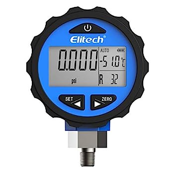 【中古】【輸入品 未使用】Elitech PG-30Pro 冷媒用デジタル圧力計バックライト付き87 冷媒0-500 PSI 1/8 NPT マニホールドゲージと互換性あり…