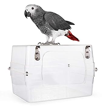 【中古】【輸入品・未使用】Colorday ヨウム、オウム、コニュア、オカメインコ、セキセイインコ用ラージバードバス 水浴び容器（13インチ×11インチ×8インチ）アップグレー