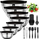 【中古】【輸入品・未使用】Mixing Bowls with Airtight Lids, 20 piece Stainless Steel Metal Nes...