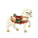 【中古】【輸入品・未使用】QIFU 白馬 小物入れ ハンドペイント エナメル装飾 ヒンジ付き ユニークなギフト ホームデコレーション