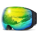 【中古】【輸入品・未使用】COPOZZ スキーゴーグル、G2 磁気式 スノーボード/偏光スノーゴーグル -2秒クイックチェンジレンズ、2層 曇り止めレンズ -UV400 OTGゴーグル(4)
