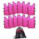 【中古】【輸入品・未使用】SportsRepublik 子供 ユース 大人用 男女用 サッカージャージビブス 12枚パック