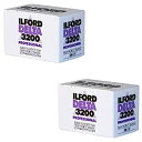 【中古】【輸入品 未使用】Ilford 1887710 Delta 3200 Professional ブラックとホワイト印刷映画 13535 mm ISO 3200 36 exposures 2-Pack