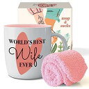【中古】【輸入品 未使用】Gifffted Worlds Best Wife Ever Coffee Mug, Funny Romantic Birthday Gift For Her Married Unique Anniversary Wives Gifts From Husband For