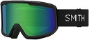 【中古】【輸入品・未使用】Smith Frontier スノーゴーグル ブラック/グリーン Sol-X ミラー
