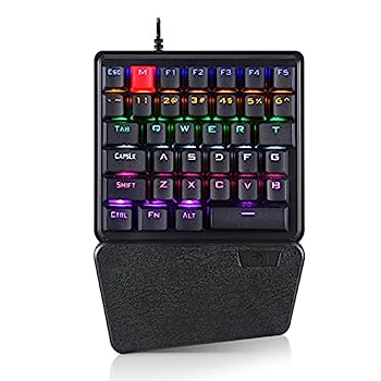 【中古】【輸入品・未使用】片手ゲーム用キーボード ハンドレスト 片手 RGB メカニカルゲーミングキーボード 左利きメカニカルキーパッド モバイルゲーム接続対応 36キー US