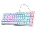 【中古】【輸入品 未使用】RK ROYAL KLUDGE RK68 (RK855) 有線 65 メカニカルキーボード RGB バックライト付き 超コンパクト 60 レイアウト 68キー ゲーミングキーボード