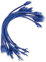 【中古】【輸入品・未使用】Monoprice Cat6 イーサネットパッチケーブル - 1フィート - ブルー (12個パック) スナッグレス RJ45 550MHz UTP、純裸銅線、24AWG - FLEXbootシ(2)