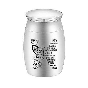 【中古】【輸入品・未使用】3インチ 小さなアルミニウム 形見 火葬 骨壷 蝶 ミニ 火葬 骨壷 遺灰用 ア..