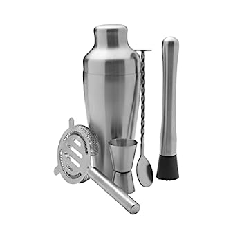 【中古】【輸入品・未使用】Houdini バーツールセット 5ピース サテンステンレススチール