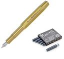 【中古】【輸入品・未使用】Kaweco ALスポーツファウンテンペン(ファインペンブ)+ 6個入りブラックインクカートリッジギフトセット (真鍮 (Brass)...